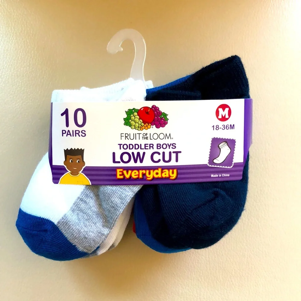 🌵3/$15 10 pairs medium toddler boys low cut multi color socks (see description)
